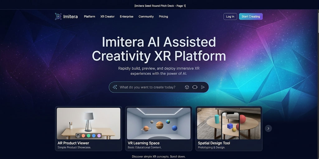 Creativity XR Platform AI workflow